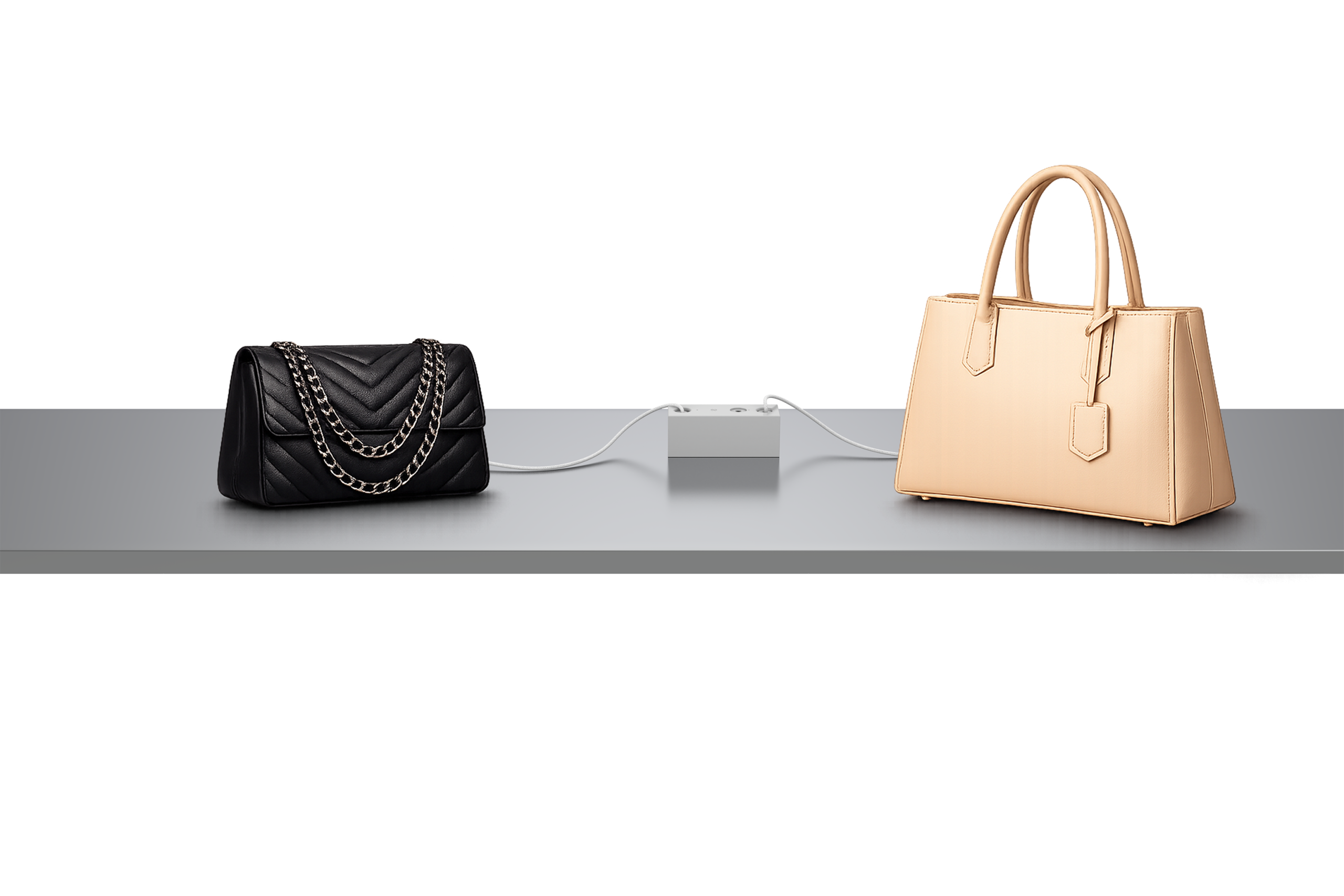 Luxe Lock securing a handbag display